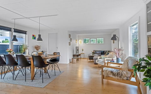 Runhild - 450M from the Sea: Flooring, Interior Design, Wood, Floor, Furniture, Wood Flooring, Ceiling, Home, Living Room, Lighting
