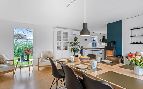 Runhild - 450M from the Sea: Furniture, Interior Design, Chair, Flooring, Wall, Light Fixture, Dining Room, Kitchen & Dining Room Table, Ceiling, Table