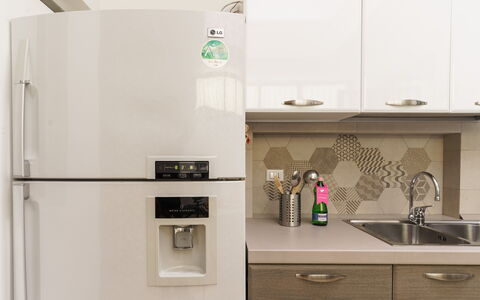 La Maison De Rosetta: Kitchen Appliance, Kitchen, Countertop, Cabinetry, Major Appliance, Interior Design, Home Appliance, Furniture, Wood, Refrigerator