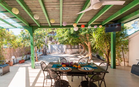La Maison De Rosetta: Furniture, Shade, Eco Hotel, Outdoor Furniture, Resort, Chair, Outdoor Structure, Patio, Garden, Ceiling