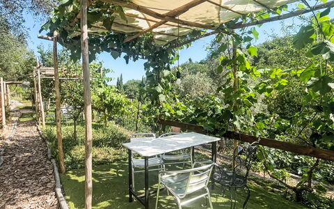 Molini di Prelà 42: Shade, Garden, Outdoor Structure, Pergola, Backyard, Yard, Plantation, Eco Hotel, Outdoor Furniture