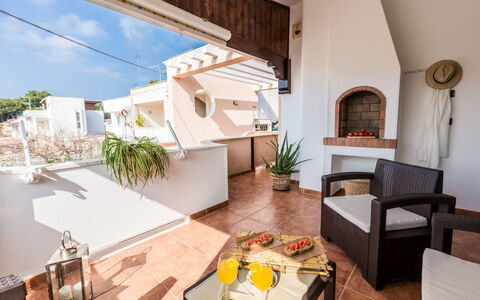 Appartamento Lido Specchiolla: Home, Apartment, Flowerpot, Houseplant, Balcony, Chair, Shade, Wood Stain, Penthouse Apartment