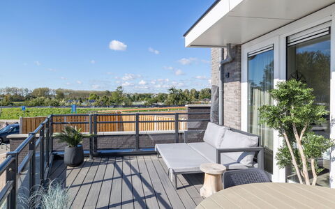 Vista Maris Somaris: Home, Balcony, Porch, Urban Design, Deck, Apartment, Chair, Outdoor Furniture, Hardwood, Kitchen & Dining Room Table