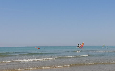 Villetta Elena, Ac, Wifi, Lido Degli Scacchi: Blue, Body Of Water, Beach, Sea, Wave, Summer, Horizon, Wind Wave
