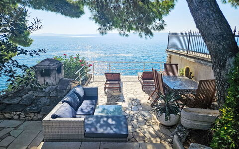 Trogir Okrug Gornji 325: Blue, Body Of Water, Water, Coastal And Oceanic Landforms, Coast, Sea, Outdoor Furniture, Shore, Ocean, Shade