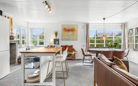 Nantje - 300M from the Sea: Flooring, Interior Design, Wood, Furniture, Ceiling, Floor, Kitchen, Kitchen & Dining Room Table, Home, Wood Flooring