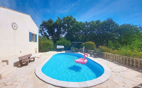 Villa Esterel: Blue, Swimming Pool, Leisure, Outdoor Furniture, Garden, Shade, Landscaping, Backyard, Yard, Resort