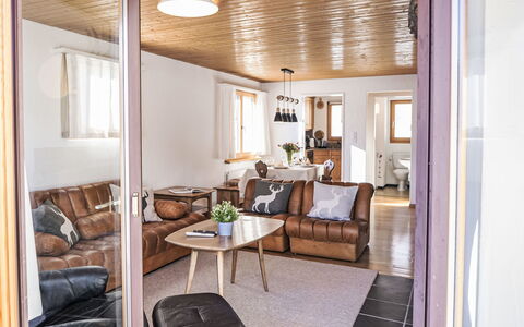 Chesa Primula: Furniture, Wood, Interior Design, Couch, Ceiling, Living Room, Flooring, Floor, Home, Room