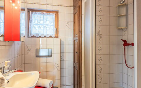 Nendaz 747: Interior Design, Wood, Flooring, Room, Floor, Ceiling, Plumbing Fixture, Furniture, Bathroom Sink, Sink
