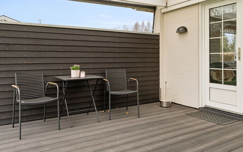 Dietlinde - 100M from the Sea: Furniture, Table, Outdoor Furniture, Outdoor Table, Chair, Wood Stain, Shade, Backyard, Cottage, Kitchen & Dining Room Table