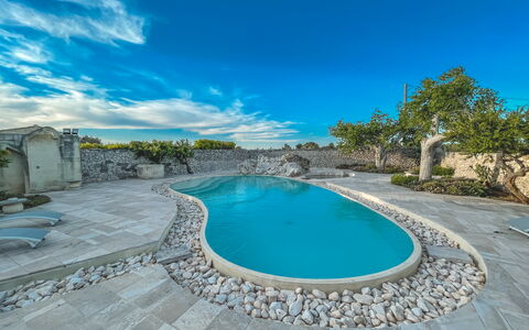 Masseria Capasa: Blue, Swimming Pool, Composite Material, Water Feature, Flagstone, Concrete, Resort, Hotel, Tropics, Eco Hotel