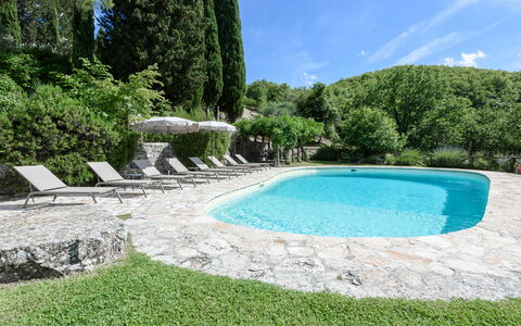 Villa Poggio La Croce: Swimming Pool, Outdoor Furniture, Furniture, Shade, Resort, Garden, Landscaping, Backyard, Outdoor Table, Eco Hotel