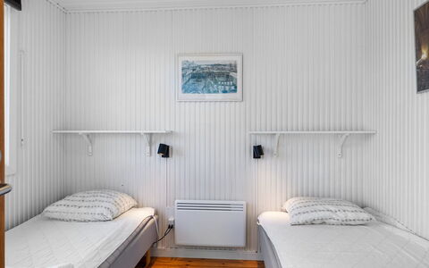 Kajsa - 250M from the Sea: Floor, Wood, Flooring, Interior Design, Bedroom, Bed, Ceiling, Furniture, Room, Bed Sheet