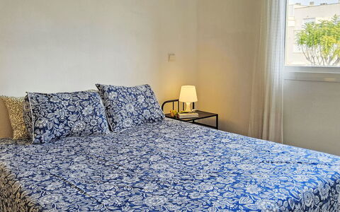 La Almadraba: Bedroom, Floor, Bed Sheet, Furniture, Linens, Bed, Flooring, Bedding, Interior Design, Textile