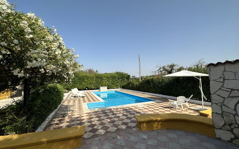 Villa Azzurra: Swimming Pool, Composite Material, Resort, Estate, Landscaping, Eco Hotel, Shade, Tile, Water Feature, Hacienda