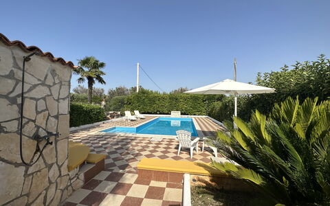 Villa Azzurra: Swimming Pool, Resort, Composite Material, Eco Hotel, Shade, Outdoor Furniture, Hacienda, Flagstone, Landscaping, Estate