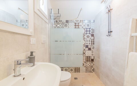 Dimora Storica: Bathroom, Flooring, Plumbing Fixture, Floor, Interior Design, Toilet, Toilet Seat, Plumbing, Tile, Tap