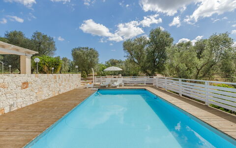 Trullo Quattro Carrini: Blue, Swimming Pool, Outdoor Furniture, Resort, Shade, Eco Hotel, Leisure Centre, Water Feature, Thermae, Villa