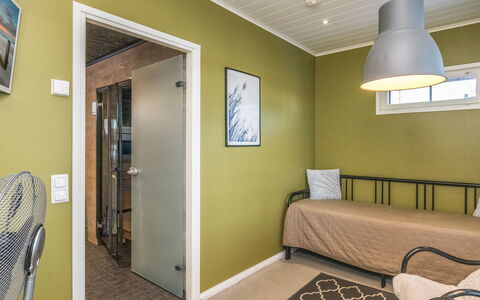 Villa Karhenhelmi: Furniture, Interior Design, Flooring, Floor, Table, Ceiling, Kitchen & Dining Room Table, Lighting, Chair, Home