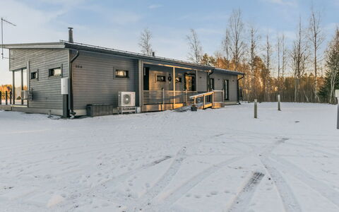 Villa Karhenhelmi: Furniture, Interior Design, Flooring, Floor, Table, Ceiling, Kitchen & Dining Room Table, Lighting, Chair, Home