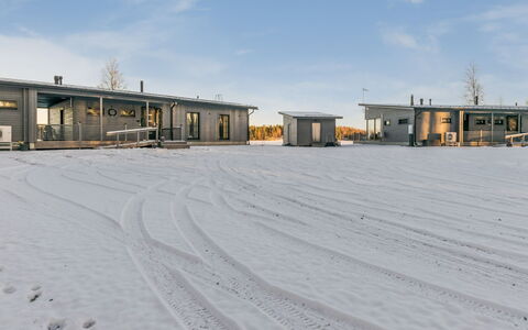 Villa Karhenhelmi: Furniture, Interior Design, Flooring, Floor, Table, Ceiling, Kitchen & Dining Room Table, Lighting, Chair, Home