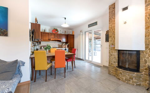 Casa Colleoro: Furniture, Flooring, Floor, Interior Design, Ceiling, Chair, Table, Room, Couch, Living Room