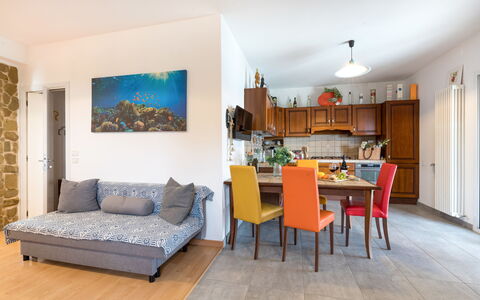 Casa Colleoro: Furniture, Interior Design, Couch, Flooring, Living Room, Apartment, Room, Floor, Table