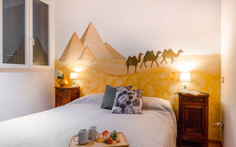 Casa Colleoro: Interior Design, Bedroom, Wall, Bed, Bed Sheet, Furniture, Bedding, Wood, Linens, Room