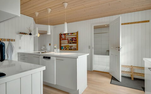Toska - 3Km from the Sea: Flooring, Kitchen, Interior Design, Countertop, Wood, Floor, Ceiling, Wood Flooring, Cabinetry, Furniture