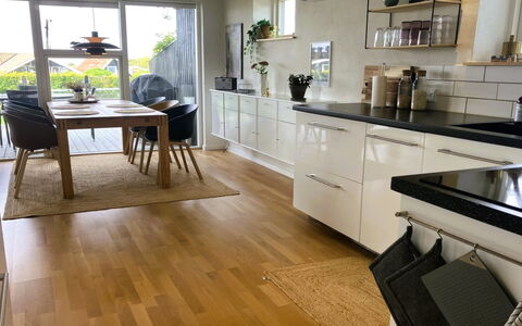 Carlene - 350M from the Sea: Furniture, Flooring, Wood Flooring, Kitchen, Floor, Countertop, Kitchen Appliance, Interior Design, Cabinetry, Wood
