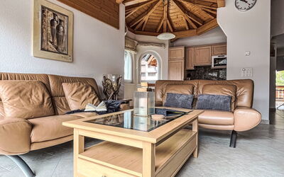 Residence Chateau a 1182.3: Furniture, Interior Design, Wood, Flooring, Floor, Room, Ceiling, Living Room, Couch, Lighting