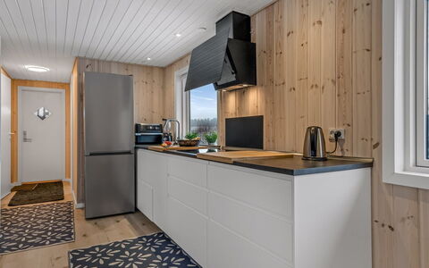 Annukka - 500M from the Sea: Flooring, Wood, Kitchen, Major Appliance, Kitchen Appliance, Interior Design, Floor, Countertop, Home Appliance, Cabinetry