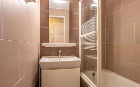 Grand Morillon: Flooring, Wall, Floor, Interior Design, Bathroom, Plumbing Fixture, Ceiling, Plumbing, Tile, Composite Material