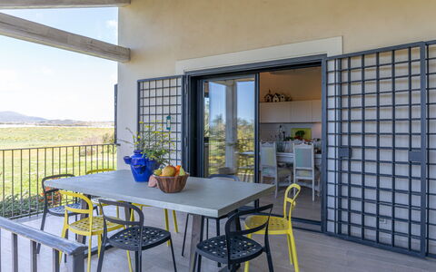 Villa Flaminia: Furniture, Table, Interior Design, Chair, Kitchen & Dining Room Table, Glass, Outdoor Table, Outdoor Furniture, Dining Room, Design