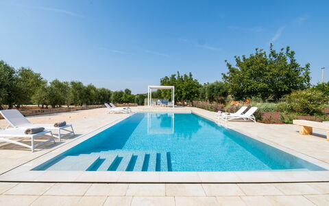Villa Prestige: Blue, Swimming Pool, Resort, Composite Material, Outdoor Furniture, Shade, Eco Hotel, Water Feature, Leisure Centre, Thermae