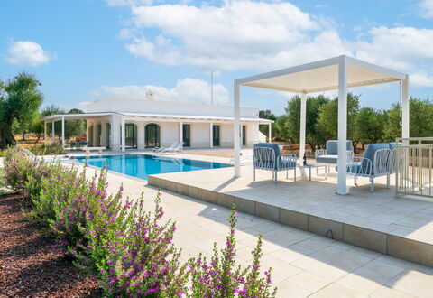 Villa Prestige: Swimming Pool, Shade, Outdoor Furniture, Composite Material, Outdoor Structure, Garden, Estate, Chair, Resort, Landscaping