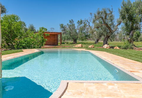 Trulli Corte Kalia, Golf & Puglia: Blue, Swimming Pool, Composite Material, Water Feature, Resort, Tile, Shade, Backyard, Landscaping, Design