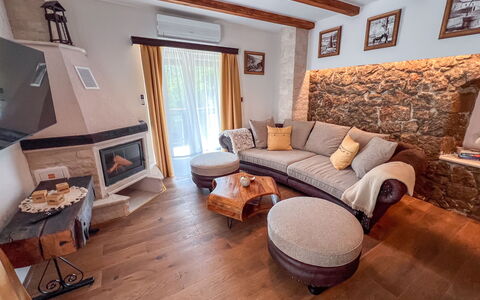 Vila Jurja: Furniture, Interior Design, Flooring, Wood, Couch, Floor, Living Room, Room, Lighting, Home