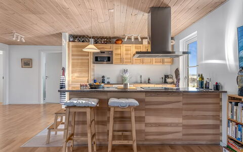 Kaapo - 300M from the Sea: Furniture, Kitchen, Flooring, Interior Design, Countertop, Wood, Wood Flooring, Floor, Kitchen Appliance, Ceiling