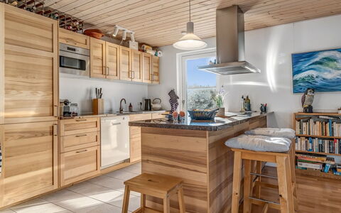 Kaapo - 300M from the Sea: Furniture, Kitchen, Flooring, Wood, Kitchen Appliance, Countertop, Interior Design, Wood Flooring, Home Appliance, Floor
