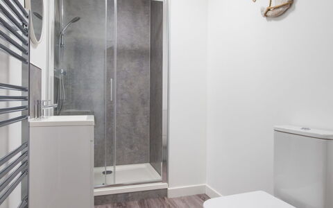 Harbour Nights Deluxe 7F: Flooring, Floor, Interior Design, Plumbing Fixture, Ceiling, Room, Bathroom, Plumbing, Sink, Toilet