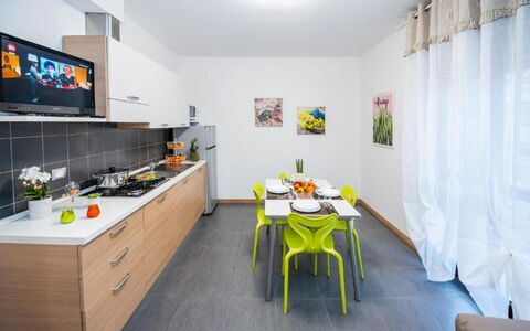 Residence Near The Sea - Abruzzo: Interior Design, Flooring, Floor, Room, Furniture, Ceiling, Apartment, Kitchen, Chair, Countertop