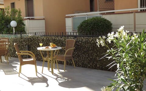 Residence Near The Sea - Abruzzo: Furniture, Outdoor Furniture, Garden, Flowerpot, Shade, Chair, Houseplant, Balcony, Yard