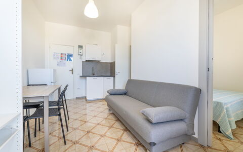 Sea View Apartment, Ac Gallipoli: Interior Design, Flooring, Floor, Furniture, Room, Apartment, Chair, Desk, Living Room