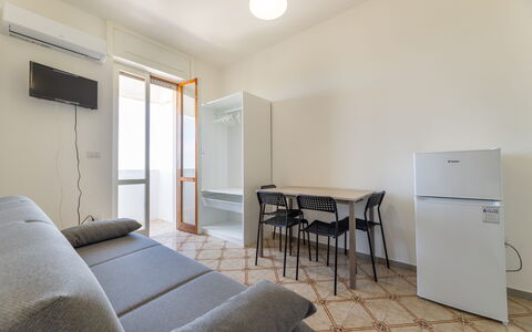 Sea View Apartment, Ac Gallipoli: Flooring, Floor, Interior Design, Furniture, Wood, Apartment, Ceiling, Room, Home, Wood Flooring