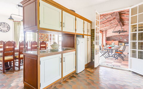 Le Mas de Gattières: Flooring, Interior Design, Wood, Furniture, Kitchen, Cabinetry, Floor, Ceiling, Countertop, Cupboard