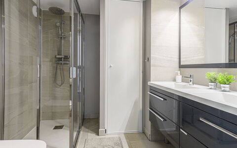 Prestige View: Plumbing Fixture, Bathroom, Flooring, Interior Design, Bathroom Cabinet, Floor, Door, Bathroom Sink, Plumbing, Sink