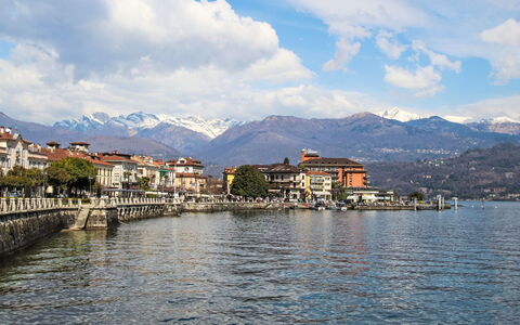 Baveno View: Sky, Water, Body Of Water, Mountainous Landforms, Cloud, Waterway, Mountain, Horizon, Coastal And Oceanic Landforms, Hill