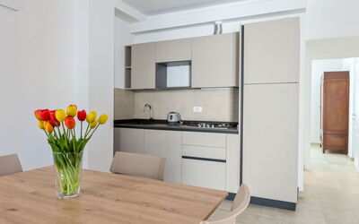 Pianosa i 610.2: Furniture, Interior Design, Flooring, Wood, Countertop, Floor, Kitchen, Room, Table, Cabinetry