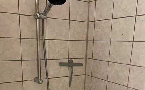 Angret - 200M from the Sea: Flooring, Floor, Tile, Plumbing Fixture, Plumbing, Bathroom, Shower Bar, Shower Head